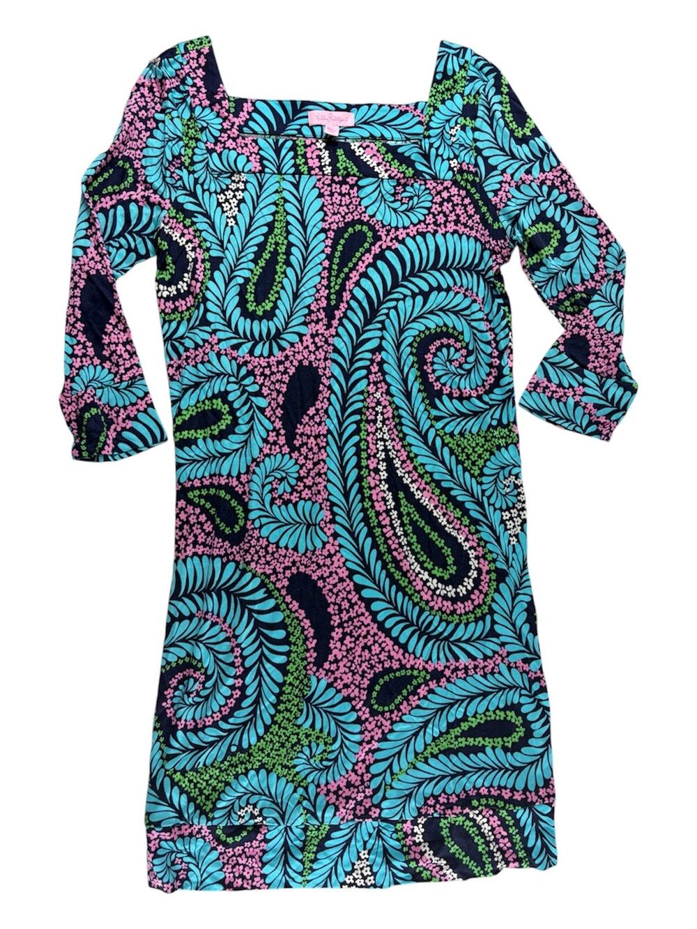 Lilly Pultizer Newport Silk Paisley Dress Size 6